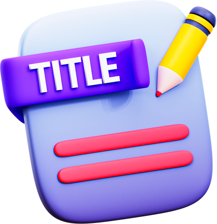 3d Edit Title icon