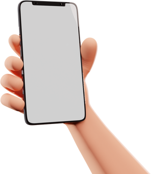 3D Element Hand Holding smarphone